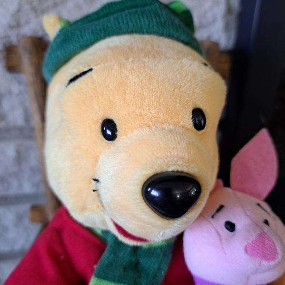Gemmy Disney Christmas Winnie the Pooh Piglet Rocking Chair Twas The Night Music - Picture 3 of 12